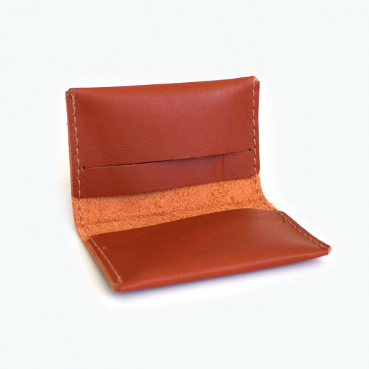 Leather Pocket Card Holders Open